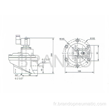 Clapet de pulsation Dust Collector SCG353A051 2.5 pouces